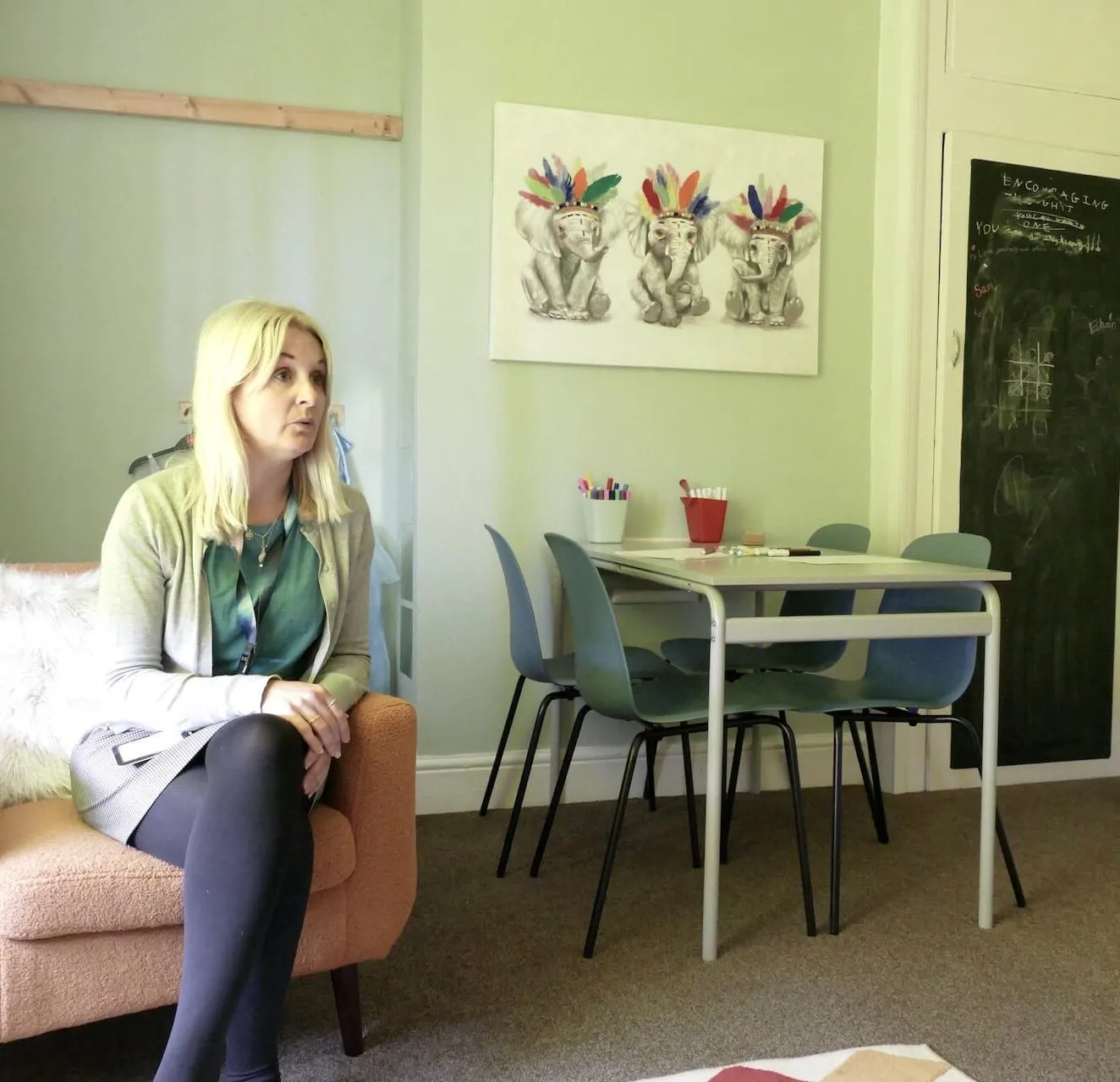 Children's therapy session in progress