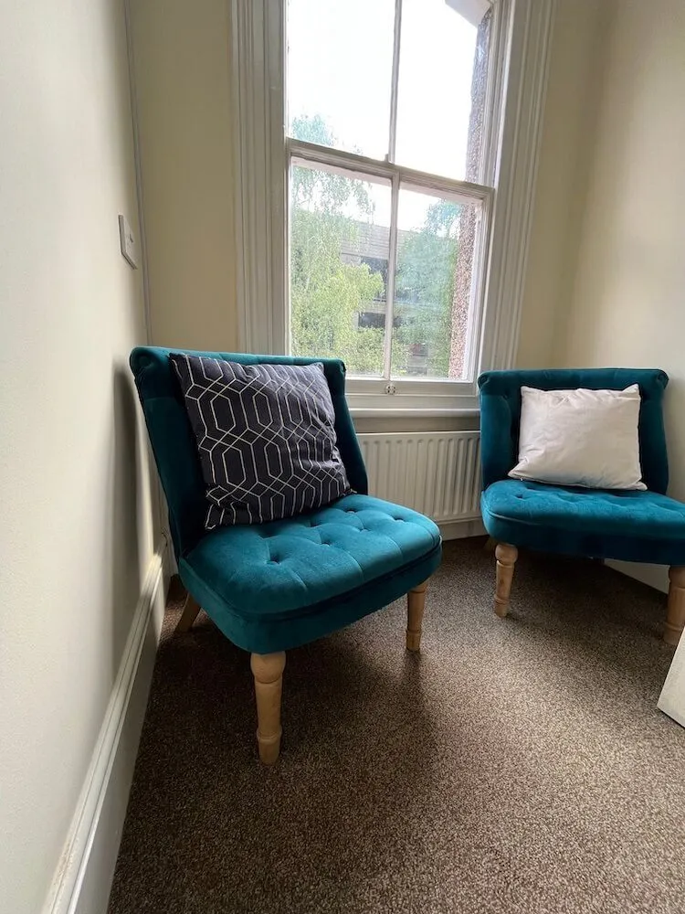 Chairs shown in a therapy room - portrait