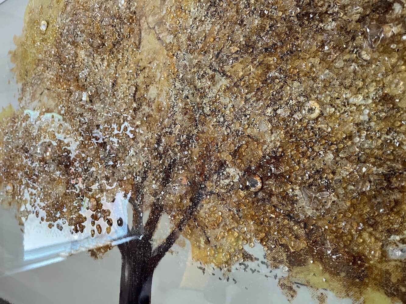 Close up of a textured tree painting - Photo taken at Cudox, Grimsby